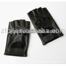 genuine leather women fingerless gloves